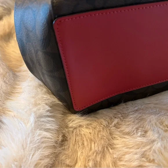 Coach Black and Red Women's Bag - Picture 5 of 10